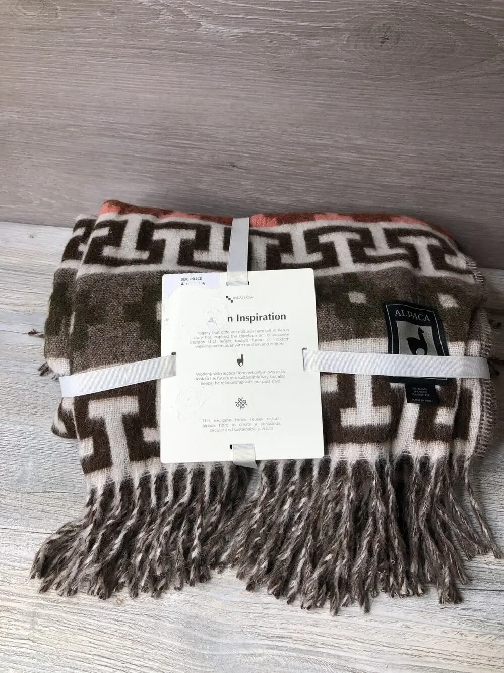 INCALPACA Peruvian Inspiration Alpaca Blanket Cover Throw 70